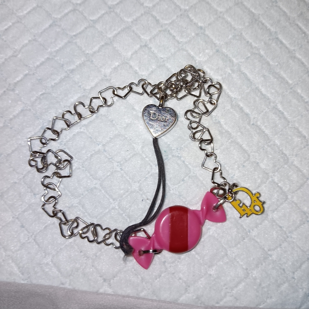 Christian Dior Rare Candy Heart Logo Bracelet